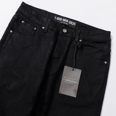 LOST SHDWS Premium Matte Black Button Fly Jeans