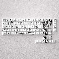 Demon Slayer: Kimetsu no Yaiba theme, Kochou Shinobu anime game creative personalized keycap set PBT material factory height Sublimation printing
