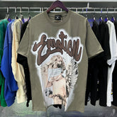 Mixed Emotion Masked Angel Rhinestone Graphic Tee
