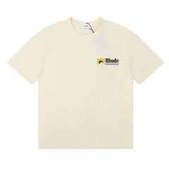 RHUDE Minimalist Small Logo Pure Cotton Summer Tee