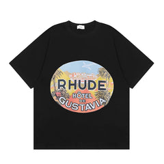 RHUDE High Street Oversized Graphic Pure Cotton T-Shirt