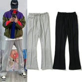 Vujade kenijima 004 straight-leg casual trousers micro-flare sports pants vibe style trousers men and women trendy