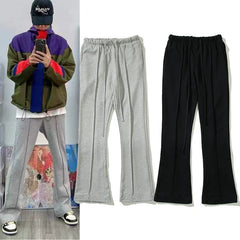Vujade kenijima 004 straight-leg casual trousers micro-flare sports pants vibe style trousers men and women trendy