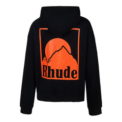 RHUDE Sunset Mountain Graphic Full Zip Cotton Hoodie