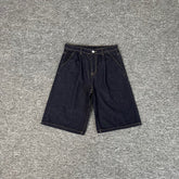 Derschutze Embroidered Loose Casual Denim Shorts