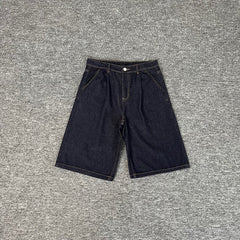 Derschutze Embroidered Loose Casual Denim Shorts