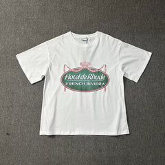 RHUDE American Retro Graphic Printed Oversized Summer Tee