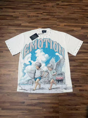 MIXED EMOTION Rhinestone Little Angel Cotton Tee