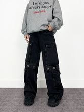 A knife wide-leg workwear jeans
