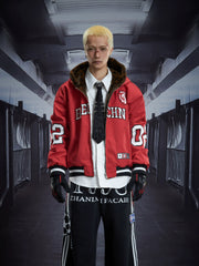 Unmanned island, wearing both sides of Zexi wind hooded leopard print fur contrasting loose short jacket jacket for winter