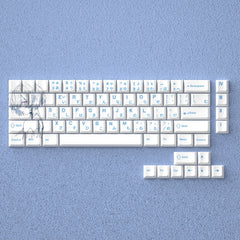 EVA, Ayanami Rei Anime Character Keycaps Original Factory Height Side Engraved Transparent Keycaps PBT Side Transparent Personalized Set Keys