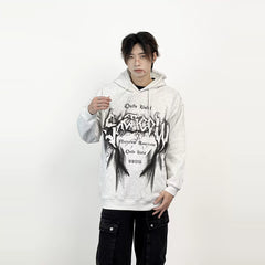 A knife dark-themed high street hooded sweatshirt