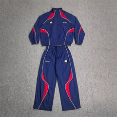 Broken Planet Color Block Stand Collar Tracksuit Set