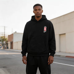 RHUDE 26ss Vintage Logo Fleece Lined Winter Hoodie