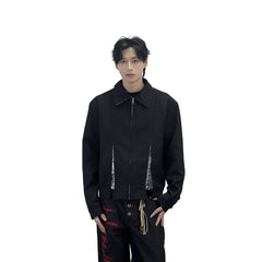 A knife cleanfit floral patchwork lapel jacket