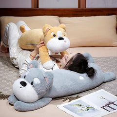 Sweet Laying Husky Dog Plush