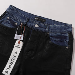 Purple Brand Men Two Tone Black Flare Jeans
