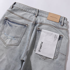 Purple Brand Men Blue Denim Luxury Streetwear Jeans