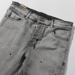 Ksubi Gradient Wash Black Paint Splatter Denim Jeans
