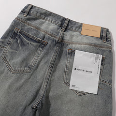 Purple Brand Men Straight Leg Layered Denim Jeans