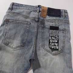 Ksubi Men Knee Distressed Slim Denim Jeans
