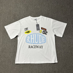 RHUDE American Retro Loose Fit Unisex Summer T-Shirt