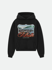RHUDE American Vintage Letter Print Loose Hooded Sweatshirt