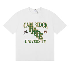 RHUDE American Retro Letter Print Loose Casual T-Shirt