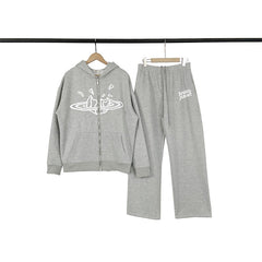 Broken Planet Puff Print Fleece Hooded Sweatsuit Set