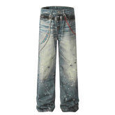 A knife-style inkblot wash for dirty jeans