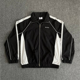 RHUDE Vintage Color Block Embroidered Windbreaker Jacket Outerwear