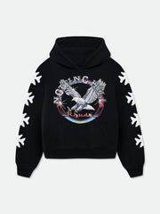 RHUDE American Vintage Letter Print Loose Hooded Sweatshirt
