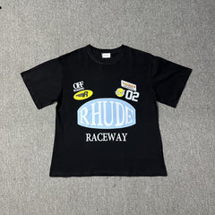 RHUDE American Retro Loose Fit Unisex Summer T-Shirt