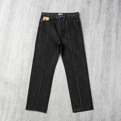 Drill Wind Devil Island Printed Gothic Denim Pants
