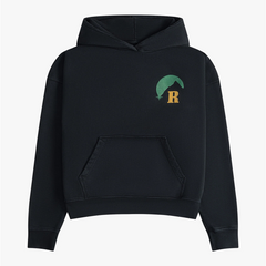 RHUDE Moonlight Mountain Graphic Retro American Fleece Hoodie