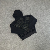 Corteiz Patchwork Embroidered Loose Fleece Hooded Shirt