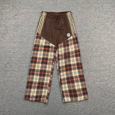 Broken Planet Contrasting Color Casual Striped Check Pants