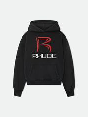 RHUDE American Vintage Letter Print Loose Hooded Sweatshirt