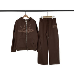 Broken Planet Puff Print Fleece Hooded Sweatsuit Set