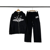 Broken Planet Puff Print Fleece Hooded Sweatsuit Set