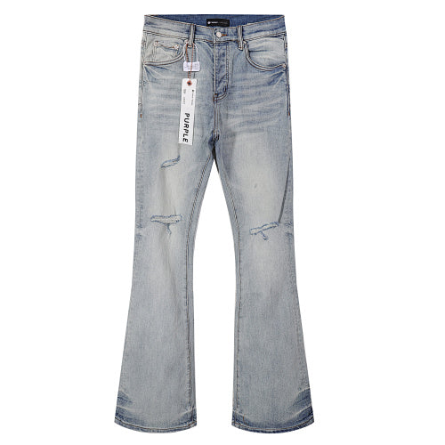 Purple Brand Men Flare Leg Denim Streetwear Jeans
