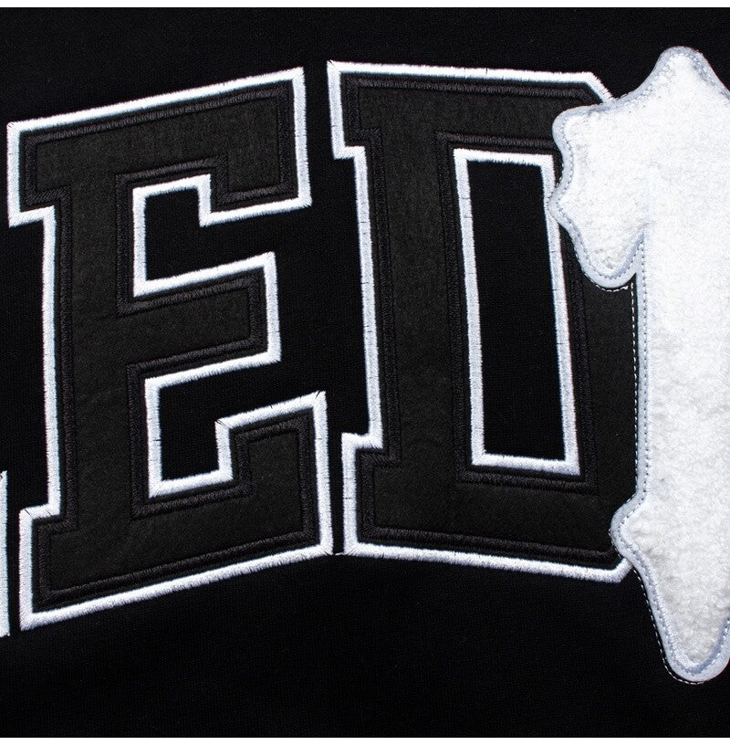 Trapstar Heavy Industry Embroidered Loose Fleece Hooded Shirt