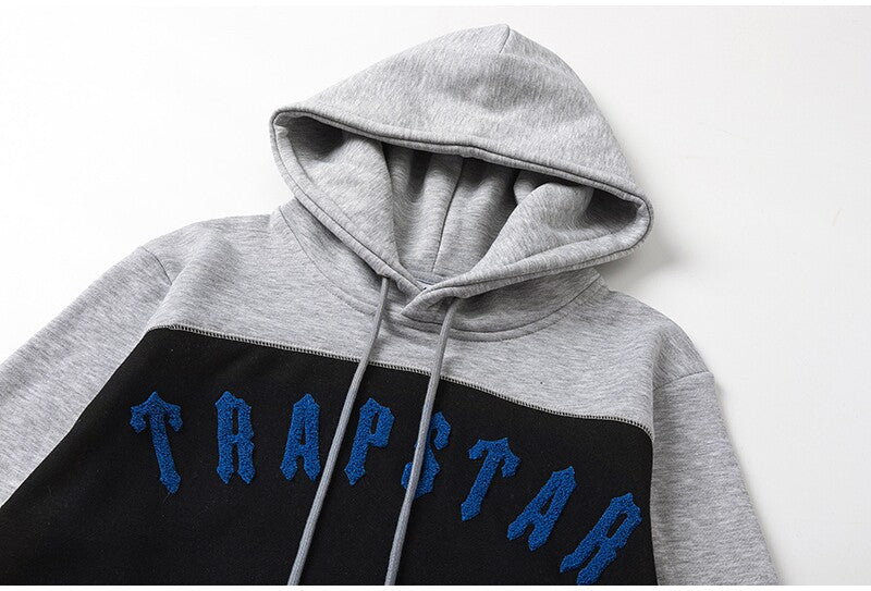 Trapstar Hip Hop Embroidery Color-Contrasting Fleece Sweater Set