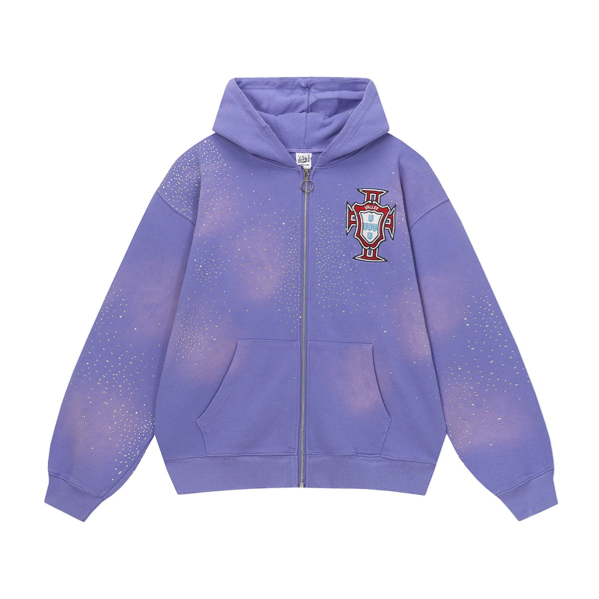 Vale Forever Purple Core Logo Zip-Up Hoodie