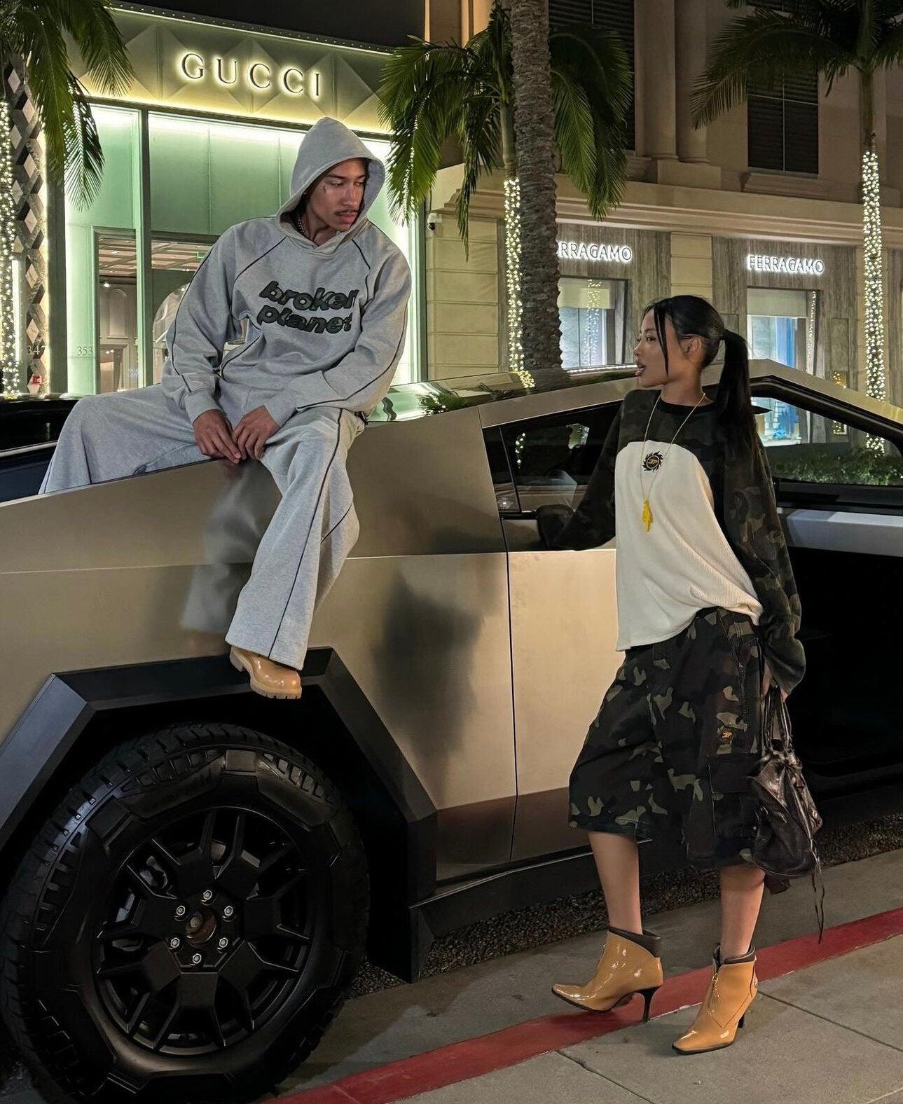 Broken Planet Camouflage Puff Print Fleece Sweatsuit