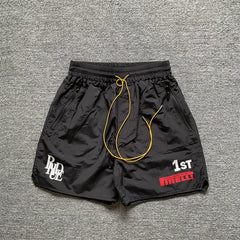 Rhude x Pirelli collaboration summer casual shorts