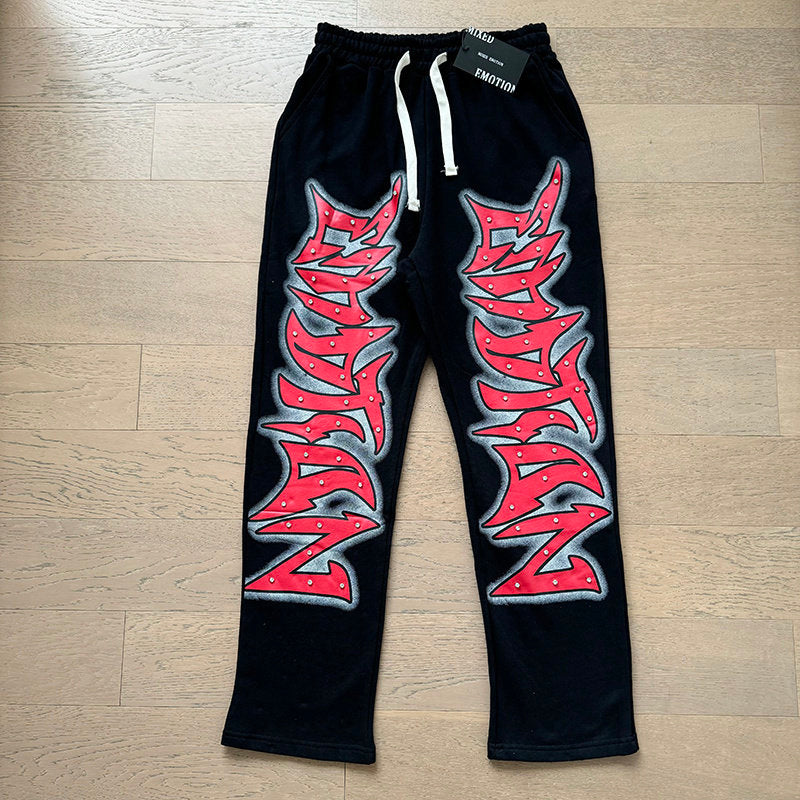 MIXED EMOTION Rhinestone Full Zip Sweatsuit Set