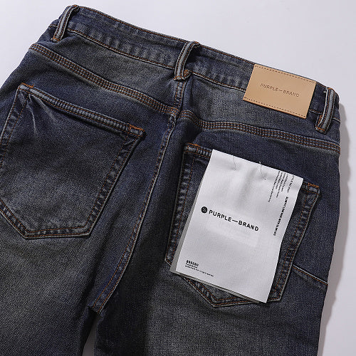 Purple Brand Men Black Blue Wash Denim Jeans