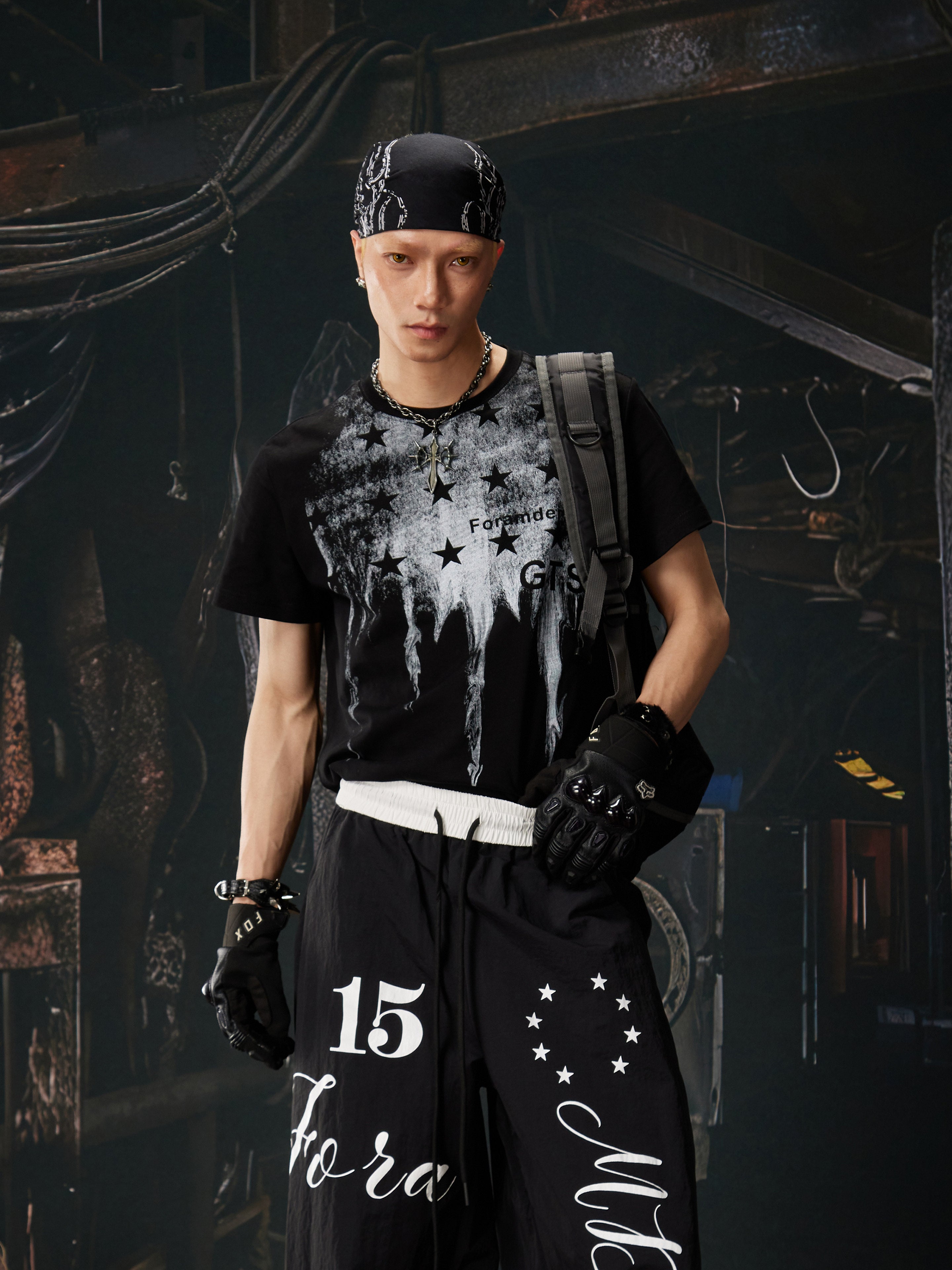 NOMANIAI Jersey short-sleeved printed t-shirt with a fitted design