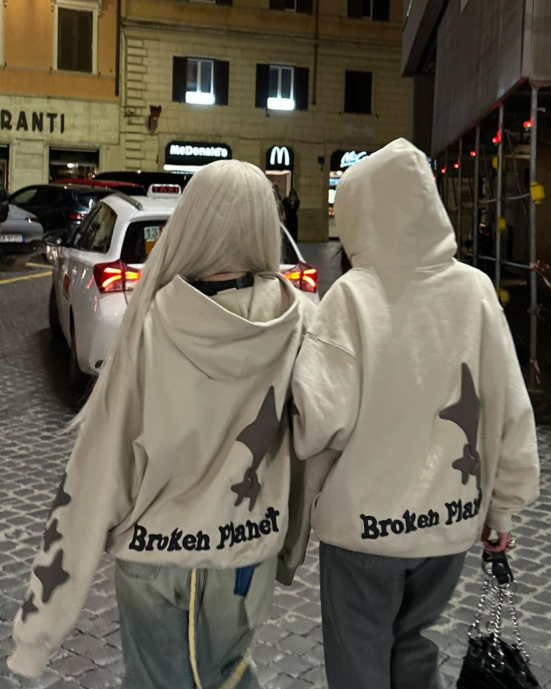 Broken Planet Graphic Puff Print French Terry Hoodie
